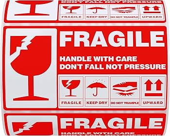 Amazon.co.jp: Hybsk fragile 割れ物注意 シール 取扱注意